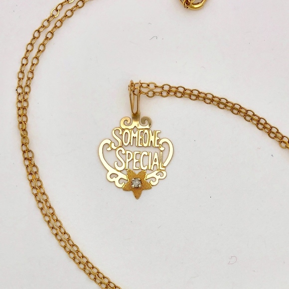 Jewelry - 14k Gold & Diamond “Someone Special" Necklace